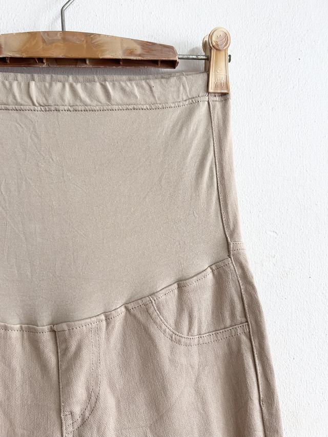 ยุนิโคล่M กางเกงคนท้องผ้ายืดสีน้ำตาลอ่อน 3