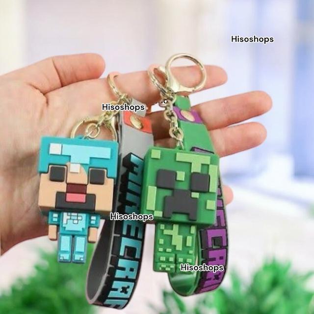 Minecraft พวงกุญแจมายคราฟ พวงกุญแจรถยนต์ ห้อยกระเป๋าสวยๆ ของเล่นการ์ตูนน่ารัก หรือเป็นของขวัญวันเกิด 12