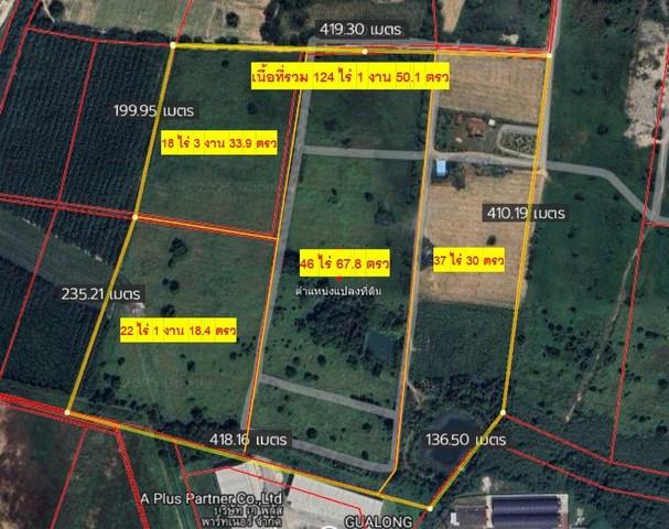 ขายที่ดินสร้างโรงงานปลวกแดงระยอง เนื้อที่รวม 124-1 - 50.1 ไร่ ผังม่วงลาย 3