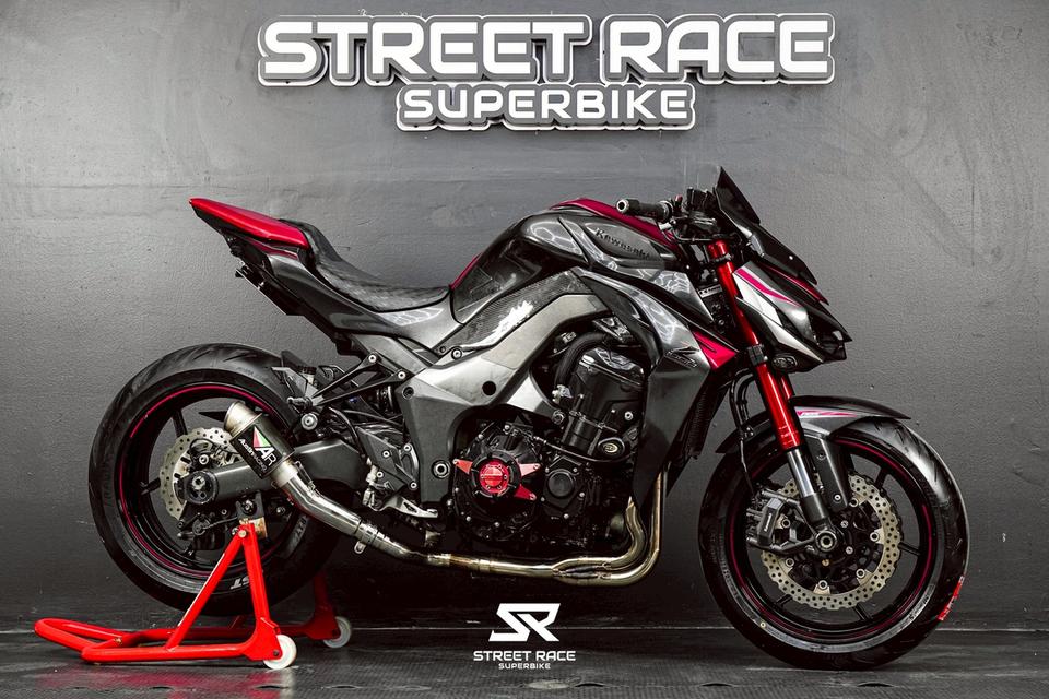 KAWASAKI Z1000 2016 สีดำแดง แต่งหล่อๆ
