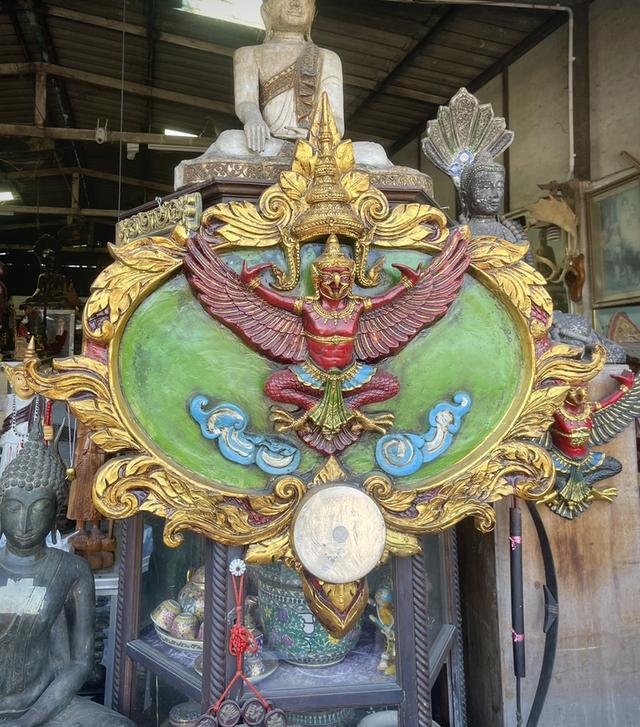 ซุ้มพญาครุฑ ซุ้มครุฑเก่า ขนาด100ซม พญาครุฑแขวนผนัง