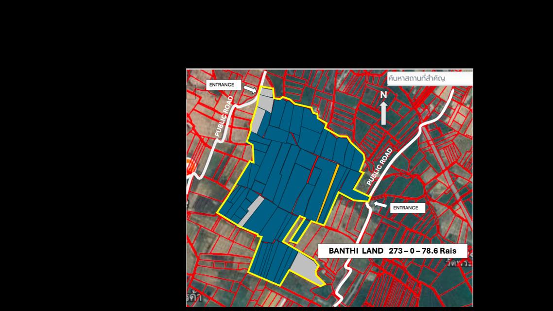 ขายที่ดิน 273 ไร่ อำเภอบ้านธิ จังหวัดลำพูน ใกล้สนามบินนานาชาติเชียงใหม่แห่งที่ 2