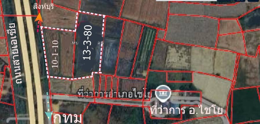 ขายที่ดินติดถนนสายเอเซียฝั่งขาเข้ากทม 24 ไร่ หน้ากว้าง 180 เมตร 1