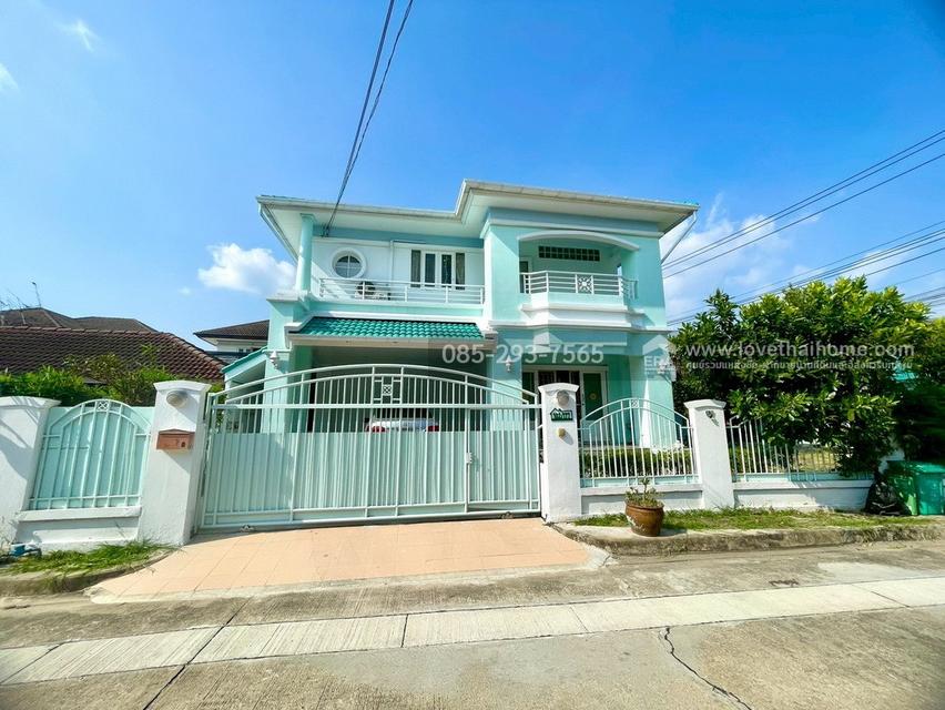 ขายบ้านเดี่ยว 2 ชั้น หมู่บ้านลัดดารมย์ ไทรม้า รัตนาธิเบศร์ บ้านหลังมุม พื้นที่ 89 ตารางวา ขาย 10.8 ล้านบาท โครงการใหญ่ ติด MRT สถานีไทรม้า 8