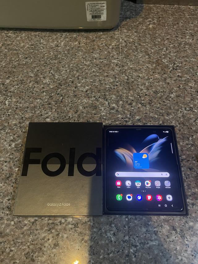 ขายSamsungFold4สีใหม่หายากGray Green256กิ๊กสูนTrueยกกล่องไร้รอยตกจอกางสุดหายากมากๆ