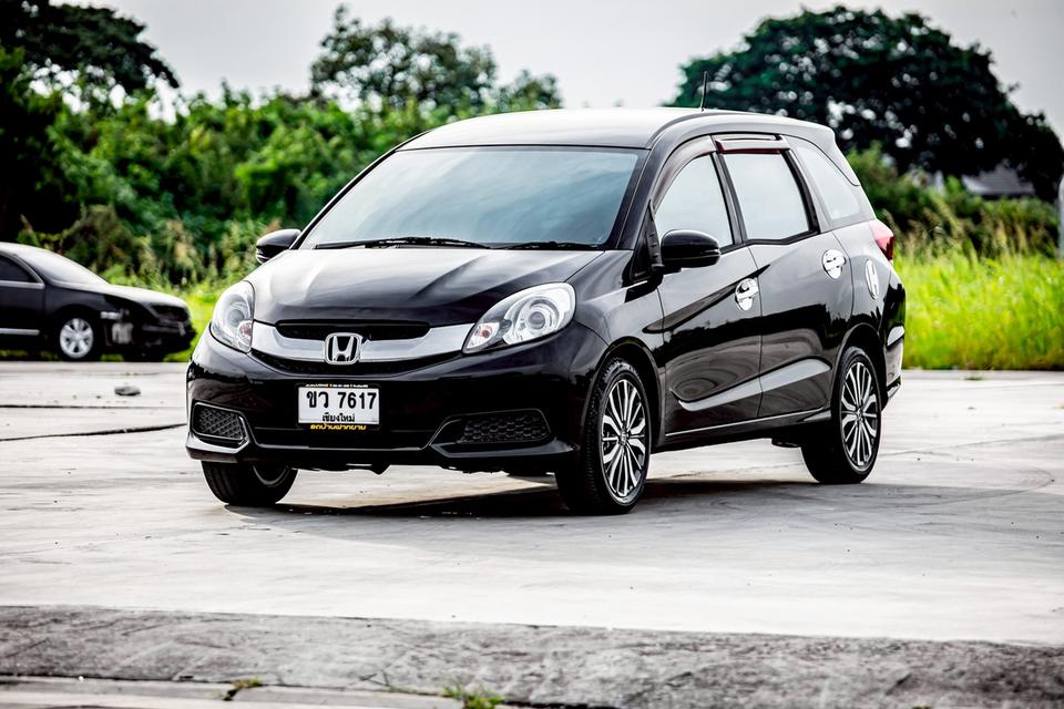 Honda Mobilio 1.5V ปี 2015 สีดำ 7 ที่นั่ง เกียร์ Auto
