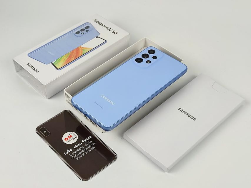 ขาย/แลก Samsung Galaxy A33 5G 8/128 สี Awesome Blue ศูนย์ไทย ประกันศูนย์ สวยมากๆ แท้ ครบกล่อง เพียง 8,900 บาท  1