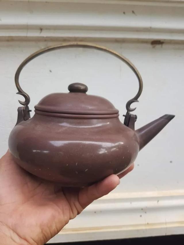 กาน้ำชาจีน โบราณ เนื้อดินเผา