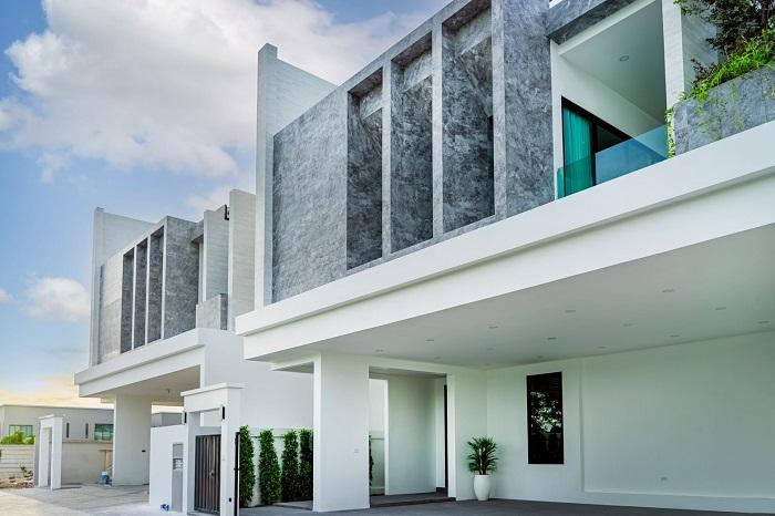 ขายบ้านเดี่ยวสร้างใหม่ พร้อมลงทุน สไตล์พูลวิลล่าหรู โครงการThamber Pool Villa บางละมุง ชลบุรี.
