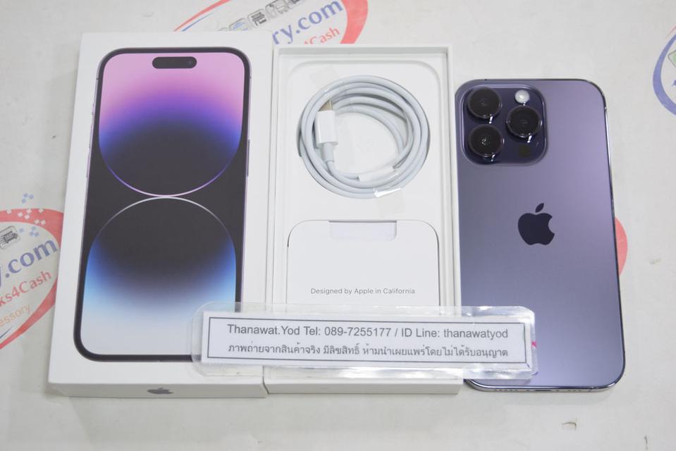 (ลดแรงรับปีใหม่) iPhone 14 Pro 256GB Deep Purple เครื่องไม่เกิน 7 วัน แบต 100% ประกันศูนย์ พ.ค. 67 ครบกล่อง