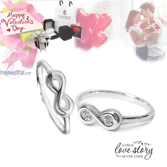Finejewelthai Valentine Gift แหวนคู่รัก ดีไซน์อินฟินิตี้ VG124