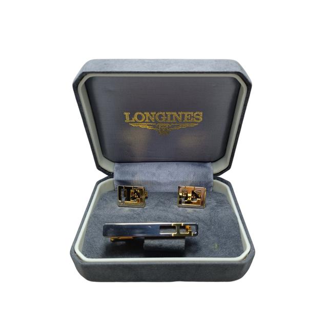 💫Cufflinks คัฟลิงค์ +ที่หนีบเนคไท แบรนด์  Longines แท้💯 💫
