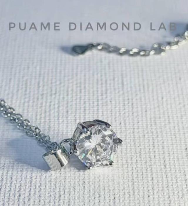 สร้อยคอจี้เพชร เหมาะกับคุณผู้หญิงใส่ออกงานได้ทุกงานเป็นของขวัญวันแต่งงาน วันเกิดพร้อมใบรับประกันสินค้าที่ร้านปุอามี่ Diamond Lap Rama2(095-8894732) รูปที่ 2