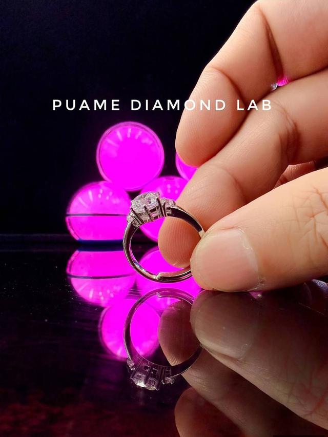 เเหวนเพชร ขึ้นตัวเรือน สั่งทำในเเบบที่ใจชอบ ราคาสบายกระเป๋า พร้อมใบรับประกันสินค้าทุกชิ้นที่ร้านปุอามี่ Diamond Lap Rama2 (095-8894732) รูปย่อยที่ 2