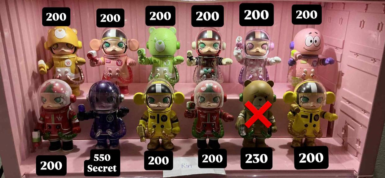 popmart hirono,molly,crybaby
