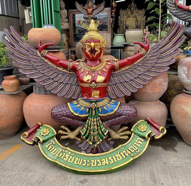 พญาครุฑ ติดผนัง ครุฑองค์ใหญ่ ขนาด2เมตร ครุฑหน้าธนาคาร