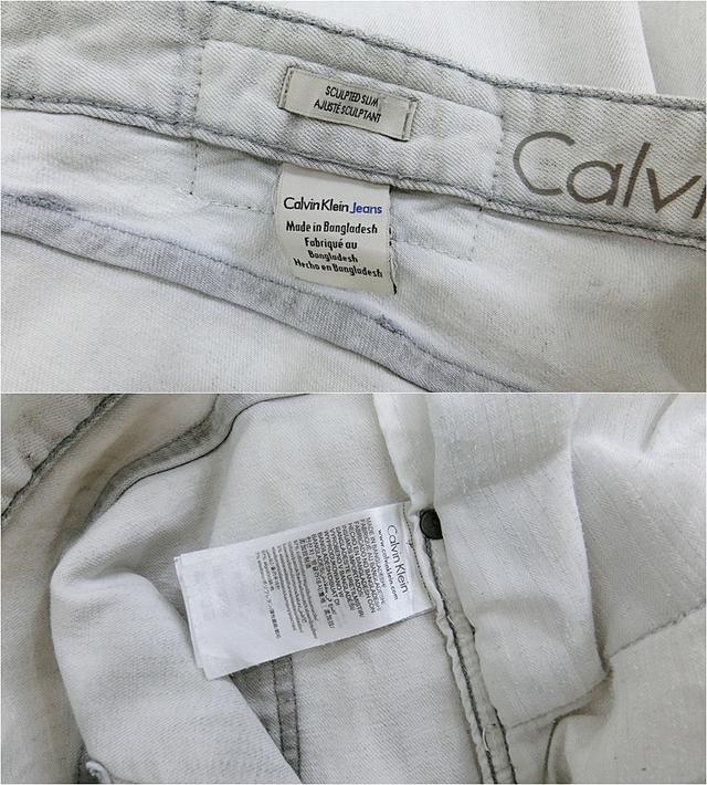 CKJ Calvin Klein Jeans แท้ เอว35 กางเกงยีนส์DENIMขายาวคลาสสิกสปอต 6