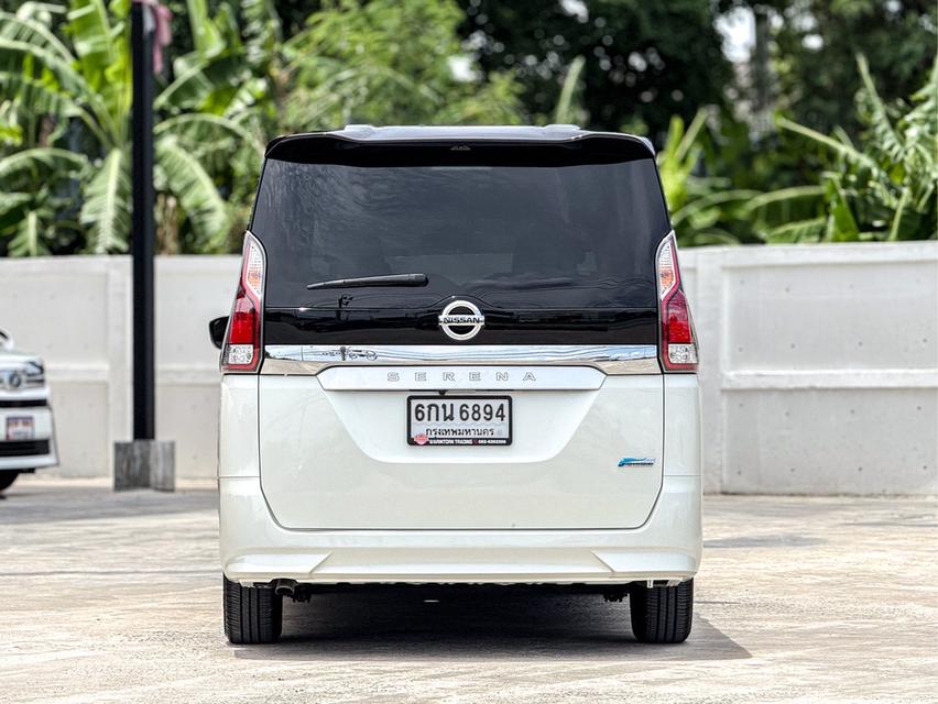 รหัสรถ WRT6854 2017 NISSAN SERENA HYBRID 2.0 X สีขาว 4