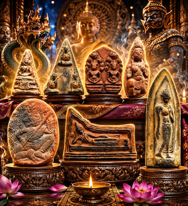 พระนางพญา นาคปรกคู่ พระสิกขี ปู่เจ้าสมิงพราย พระโคนสมอ พระลีลา(ใหญ่พิเศษ)