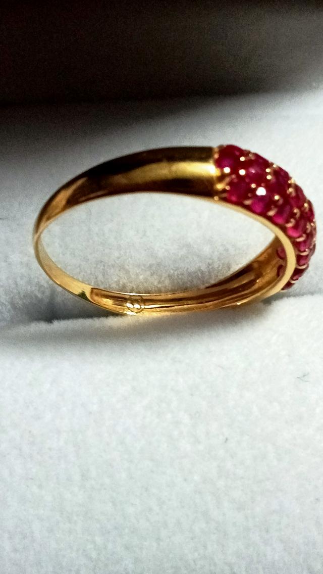 แหวนทองฝังพลอยทับทิมแท้