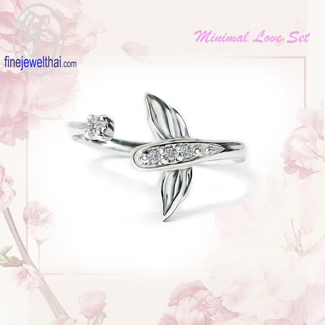 Finejewelthai แหวนแมลงปอ-แหวนเพชรพรีเมี่ยม-แหวนเงินแท้925-R1442cz
