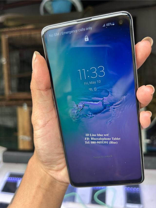Samsung S10 จอAmoled 6.1นิ้ว ภาพสีสวย Rom128 Ram8 โหลดได้ทุกแอพ ใช้งานปกติหมด ได้ทุกซิม สภาพสวย