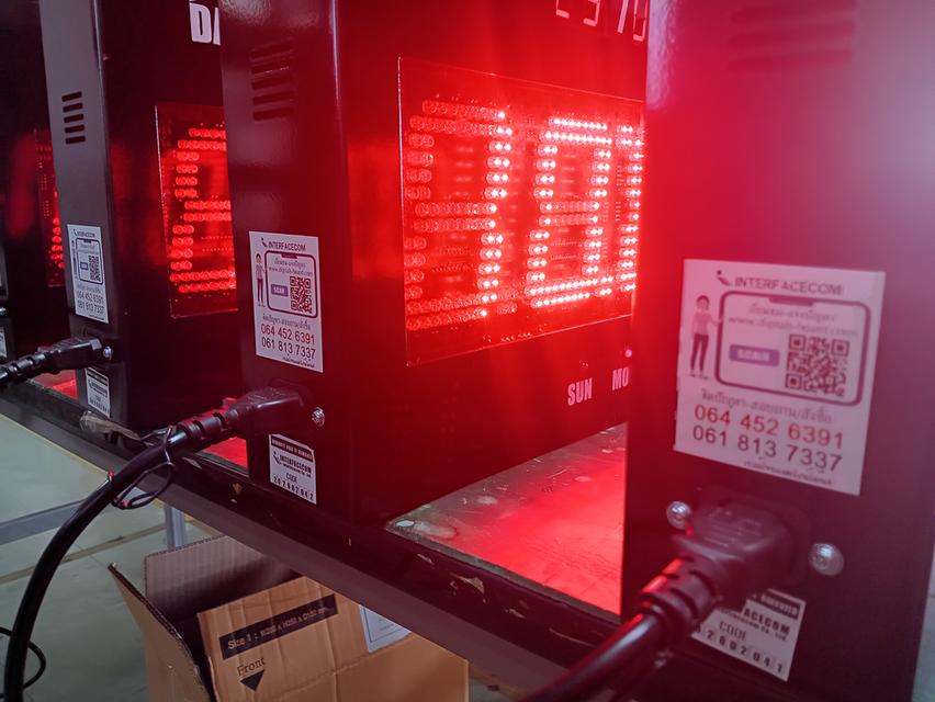 นาฬิกาดิจิตอล รุ่น 2143 นาฬิกาขนาดใหญ่ แสดงเวลา, เวลา, อุณหภูมิ พร้อมกัน LED Digital clock https://www.digitals-board.com รูปที่ 2
