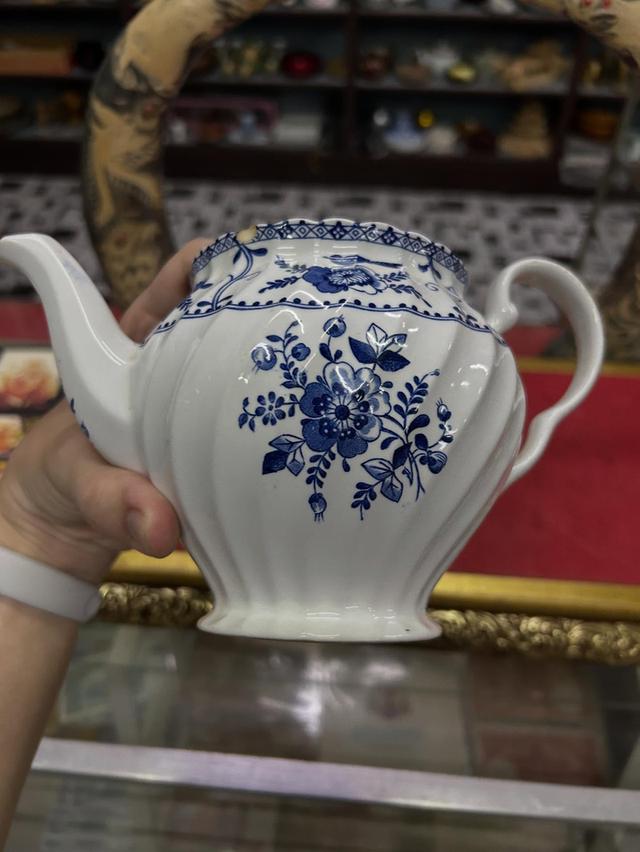 กาน้ำชาเซรามิกเก่า ลายคราม made in England  4