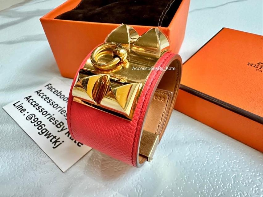 Used Like New Hermes CDC Bracelet Red Epsom Leather 