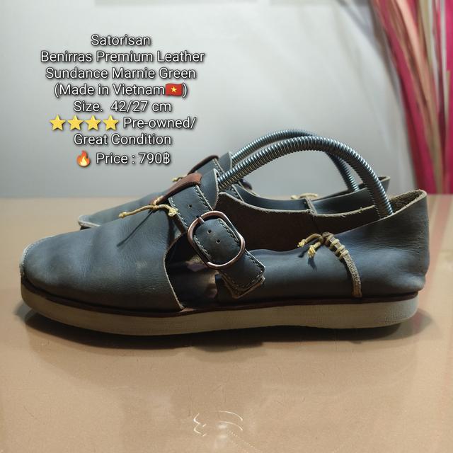 Satorisan Benirras Premium Leather Sundance Marnie Green (Made in Vietnam🇻🇳) Size.  42/27 cm⭐⭐⭐⭐ Pre-owned/ Great Condition🔥 Price : 790฿