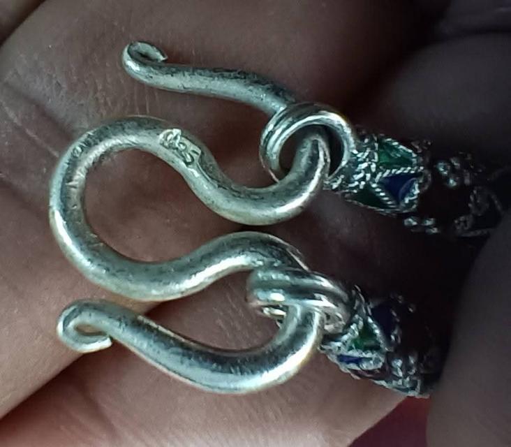 สร้อยเงินสั่งทำจากสุโขทัยแท้ยาว24สวมคอหนัก 54.18กรัม92.5%ครับ