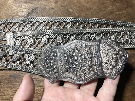 เข็มขัดโบราณ silver 92.5%