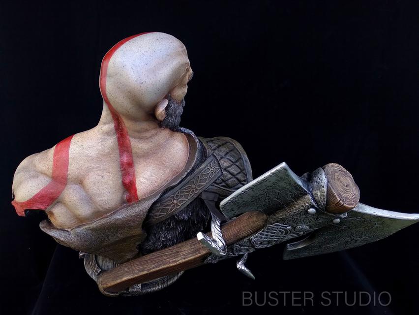 Cratos bust งานเรซิ่น รูปที่ 7