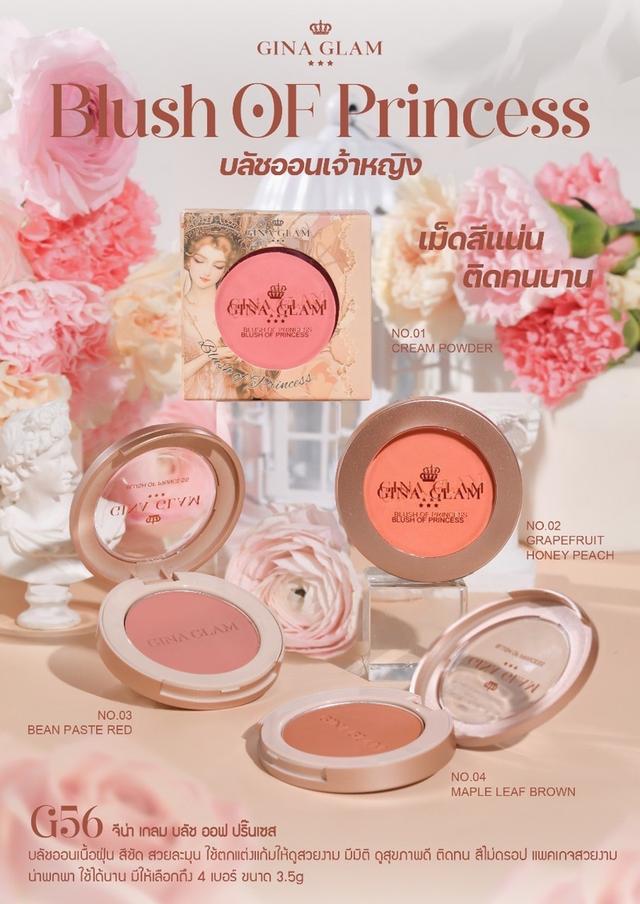 GINA GLAM BLUSH OF PRINCESS บลัชออน สีสวยทน NO. 04 2