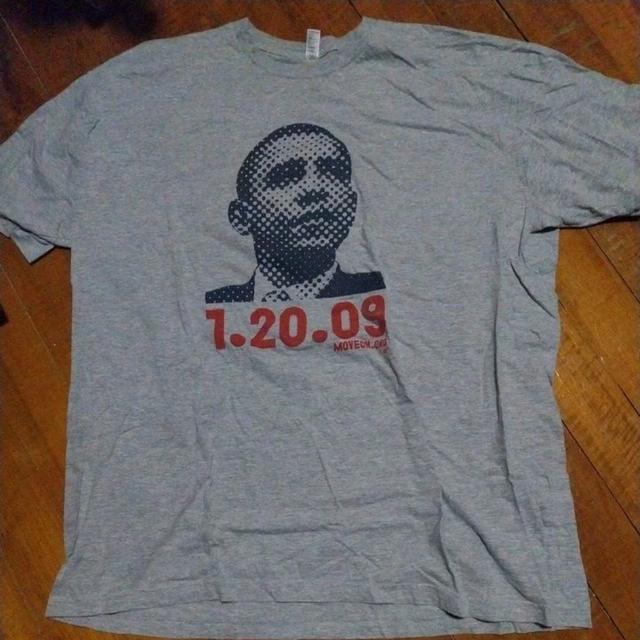 เสื้อยืดแขนสั้น แนว USA LG Moveon.org Balack Obama election แท้ มือสอง สภาพดี ของพร้อมส่งครับ