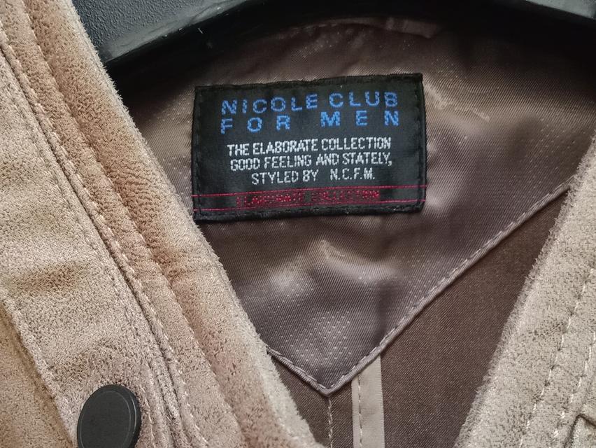 NICOLE CLUB FOR MEN แจ๊คเก็ตสไตล์ไบค์เกอร์ เนื้อผ้าให้ความรู้สึกนิ่มเนียนแบบหนังกลับ สภาพยังใหม่มาก รูปย่อยที่ 3