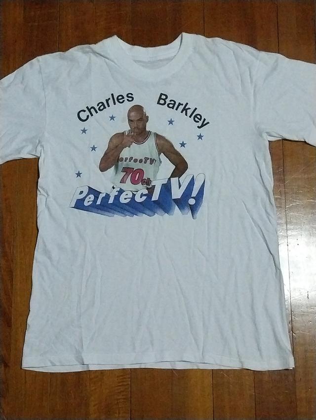 เสื้อยืดแขนสั้น แนวอดีตนักบาสเกตบอล(NBA) Vtg 90's Charles Bakley Perfect TV! แท้ มือสอง สภาพดี ของพร้อมส่งครับ