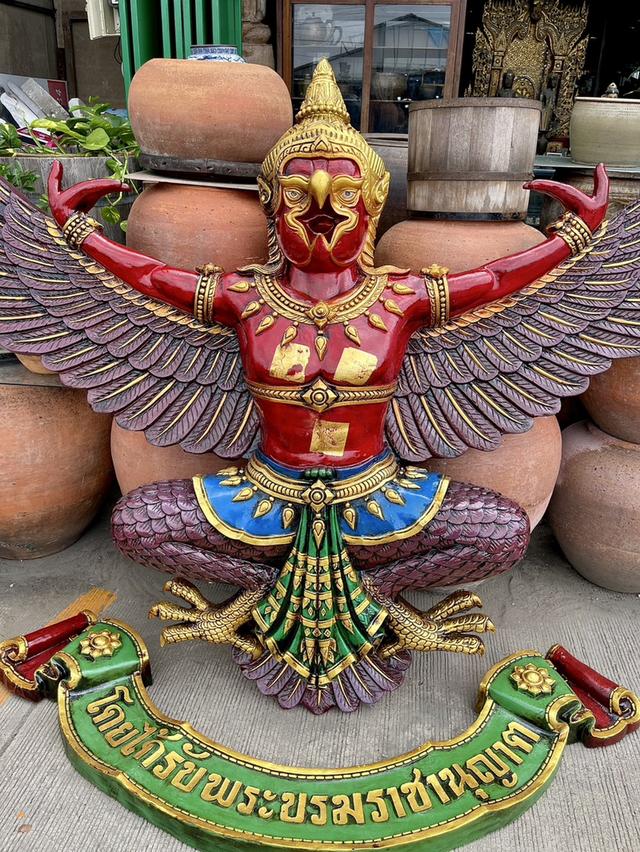พญาครุฑ องค์ใหญ่ แขวนผนัง ขนาด2เมตร ครุฑแขวนหน้าสำนักงาน