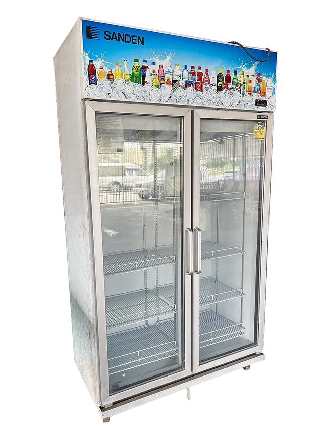 ตู้แช่เครื่องดื่ม2ประตู SANDEN ตู้แช่เย็น แช่ผักและผลไม้ 4ชั้นวาง 3