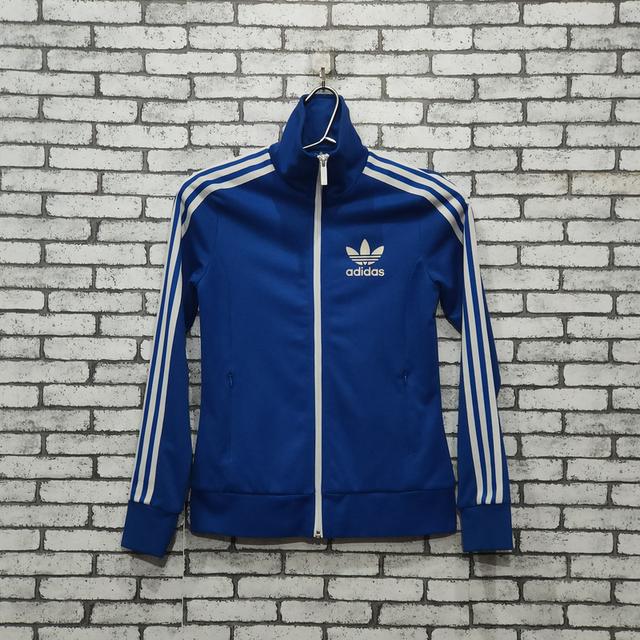 Adidas Originals Europa TT เสื้อแจ็กเก็ตแทร็กสีฟ้า น้ำเงิน