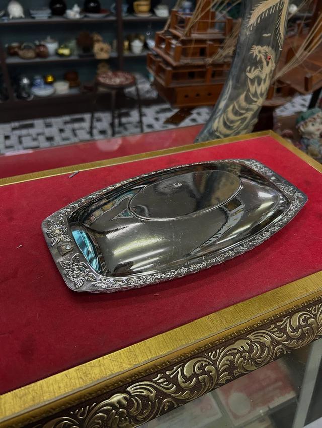 ถาด silver plated ถาดเคลือบเกินเก่า 2