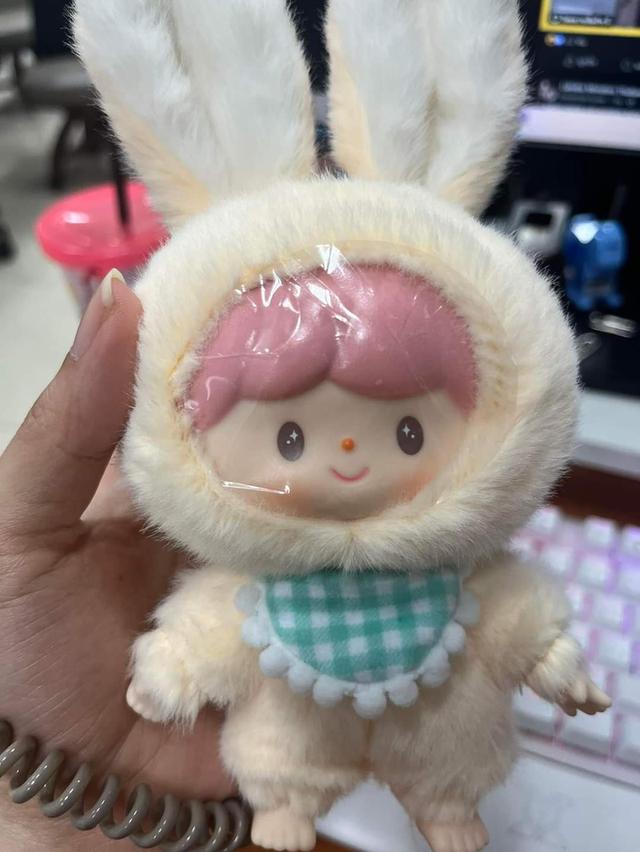 Art Toy Bunny สีครีมผมชมพู 2