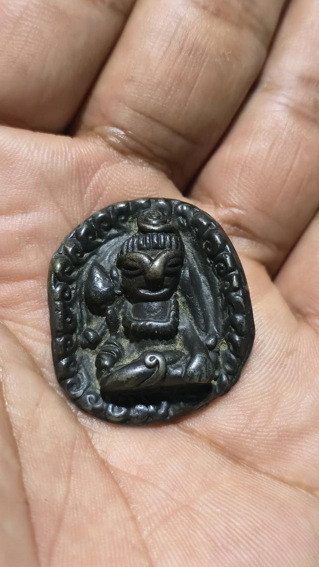 พระอุปคุตเขมรเนื้อสัมฤทธิ์เงิน