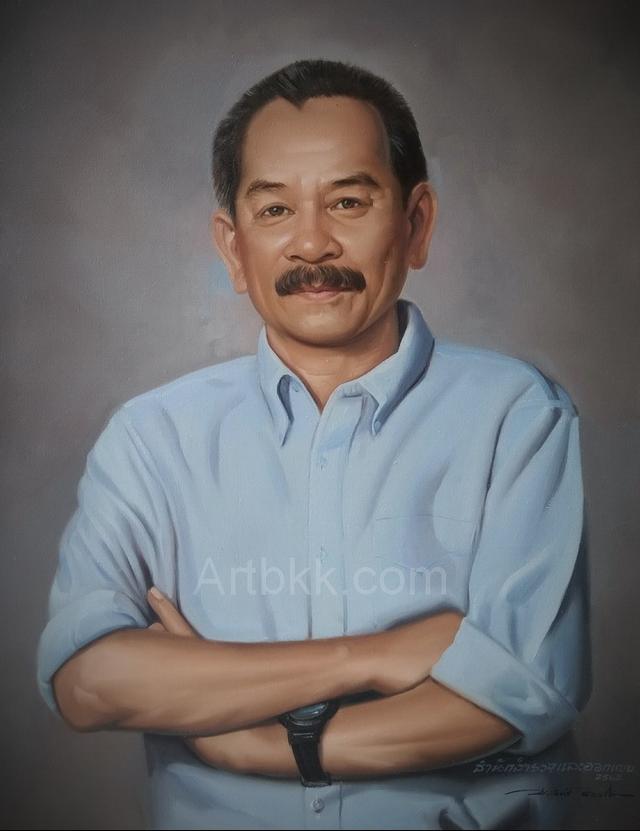 ของขวัญวันเกษียณอายุราชการภาพวาดสีน้ำมันคนเหมือน