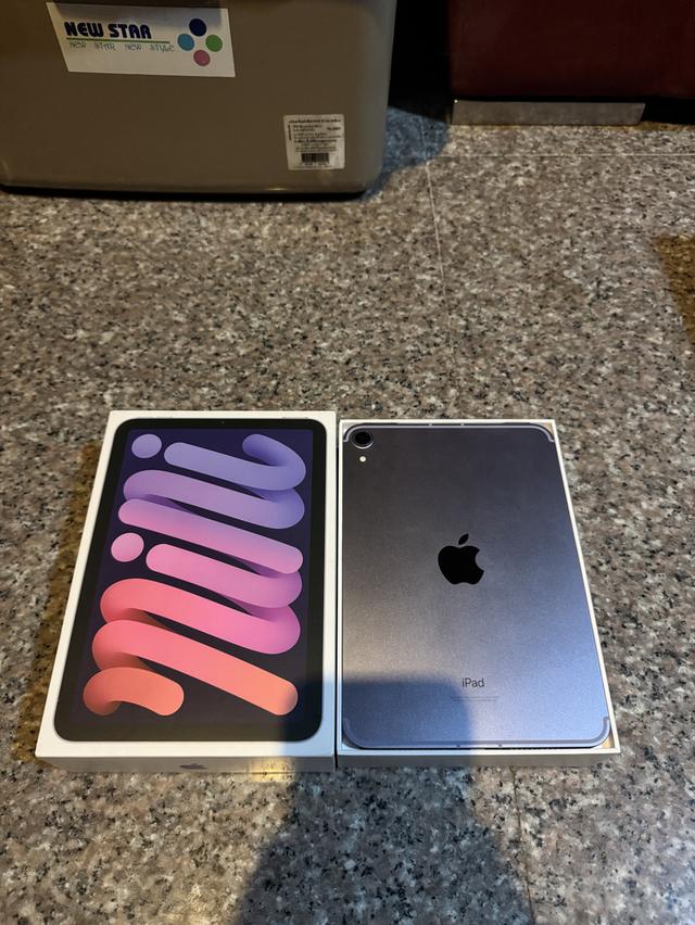 ขายiPadMini6สีใหม่Purple64กิ๊กWifi Celluerใส่ซิมได้มีกล่องจอสวยกริปไม่มีจุดเดทไม่มีคราบเงาดำๆใดๆ 2