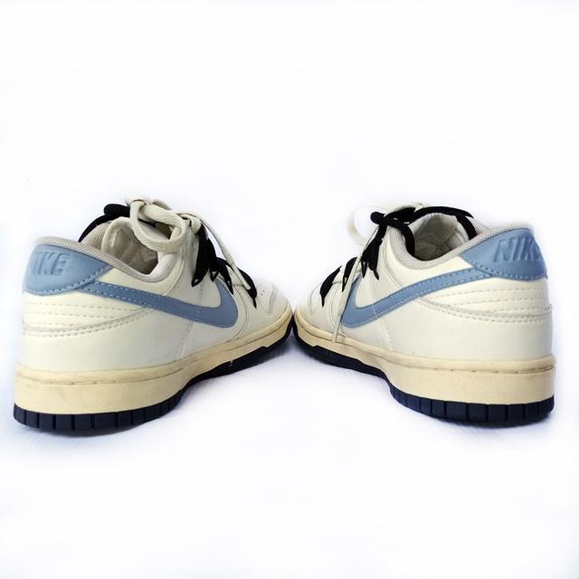 NIKE รองเท้าผ้าใบมือสอง สีขาว-ฟ้า เชือกสองสี สภาพเหมือนใหม่ จัดส่งฟรี!!! เก็บปลายทาง 7