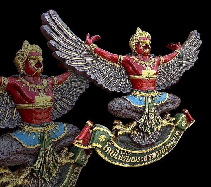 พญาครุฑ ครุฑธนาคารเก่าเก็บสี ขนาด130ซม ครุฑแขวนผนัง