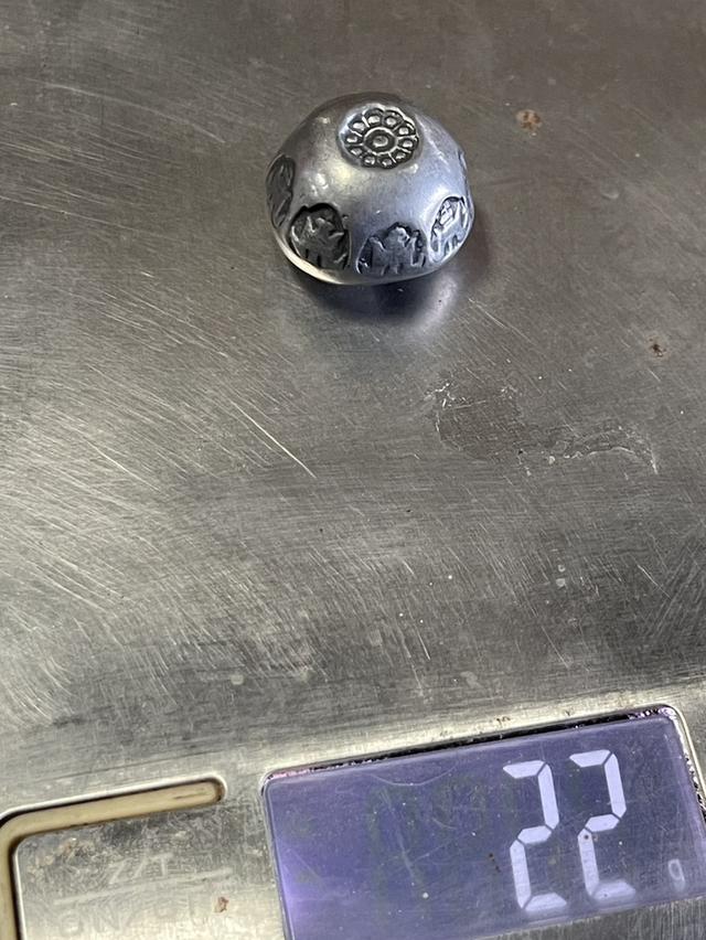 พดด้วงโบราณ พดด้วง9ตรา เงินพดด้วง หนัก22กรัม 4