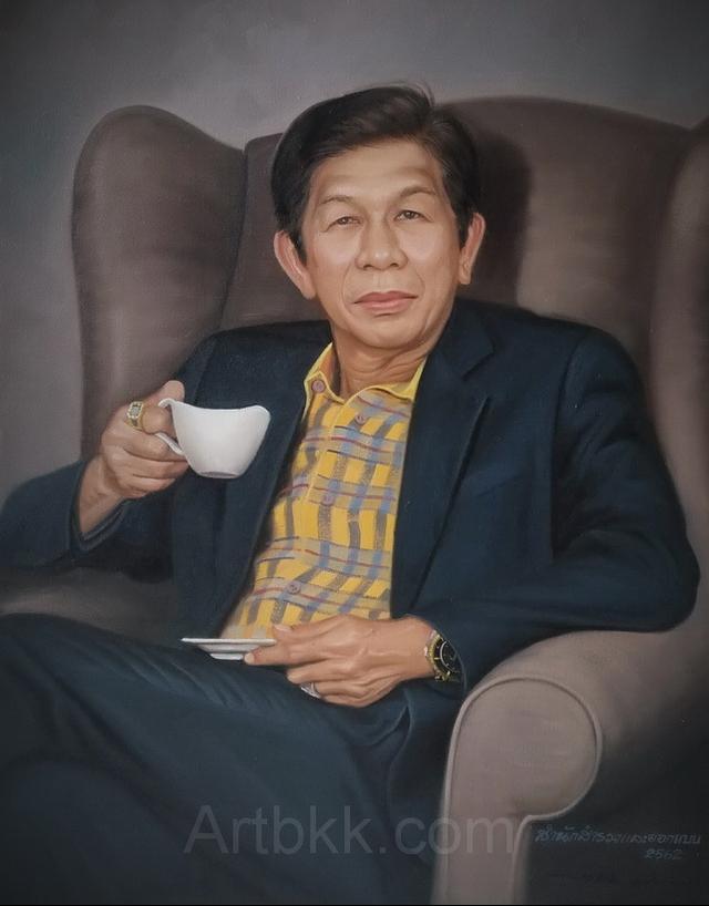 ของขวัญวันเกษียณอายุราชการภาพวาดสีน้ำมันคนเหมือน
