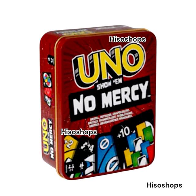 UNO NO MERCY เกมส์อูโน่โนเมอร์ซี่ กล่องเหล็กแบบใหม่ล่าสุด กล่องใหญ่ เกมส์ในวงเหล้าสนุกๆเหมาะสำหรับเล่นหลายคน 4